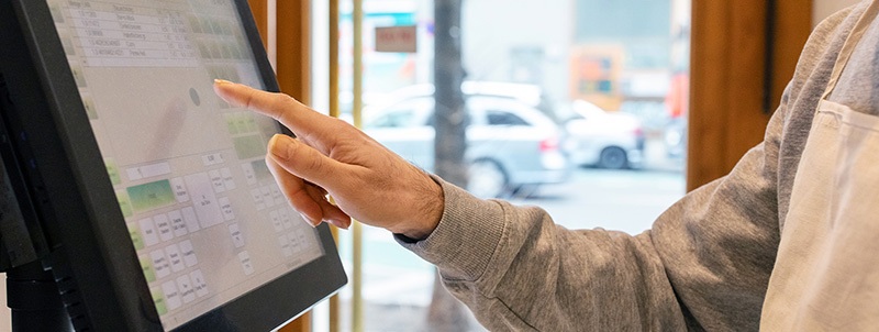 Clicking a Point of Sales screen
